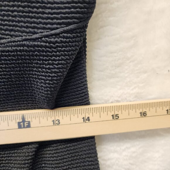 Forever 21 Jumpsuit Womens XL Black Lace Up Front Stretch Form Fitting - Picture 4 of 10